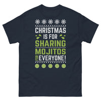 Thumbnail for T-shirt Noël noir dos - Christmas is for Sharing Mojitos