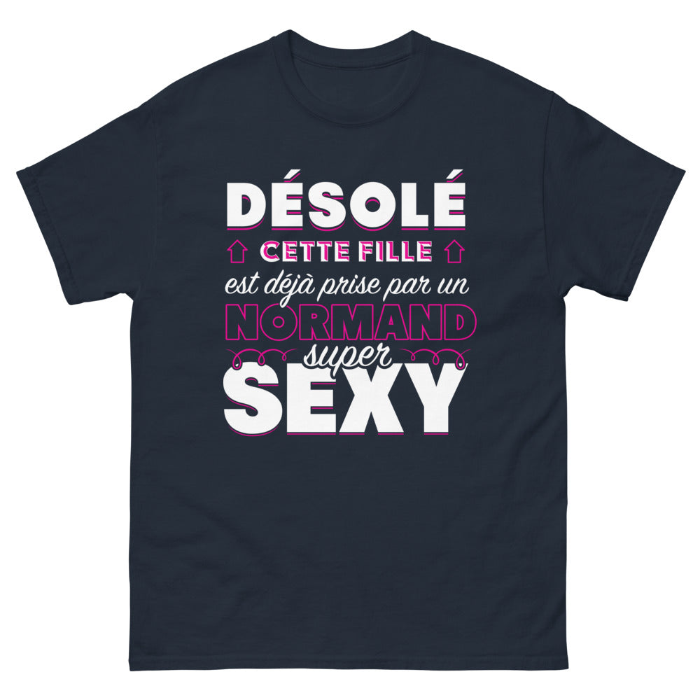 T-shirt Normand marine - Désolé, cette fille est déjà prise
