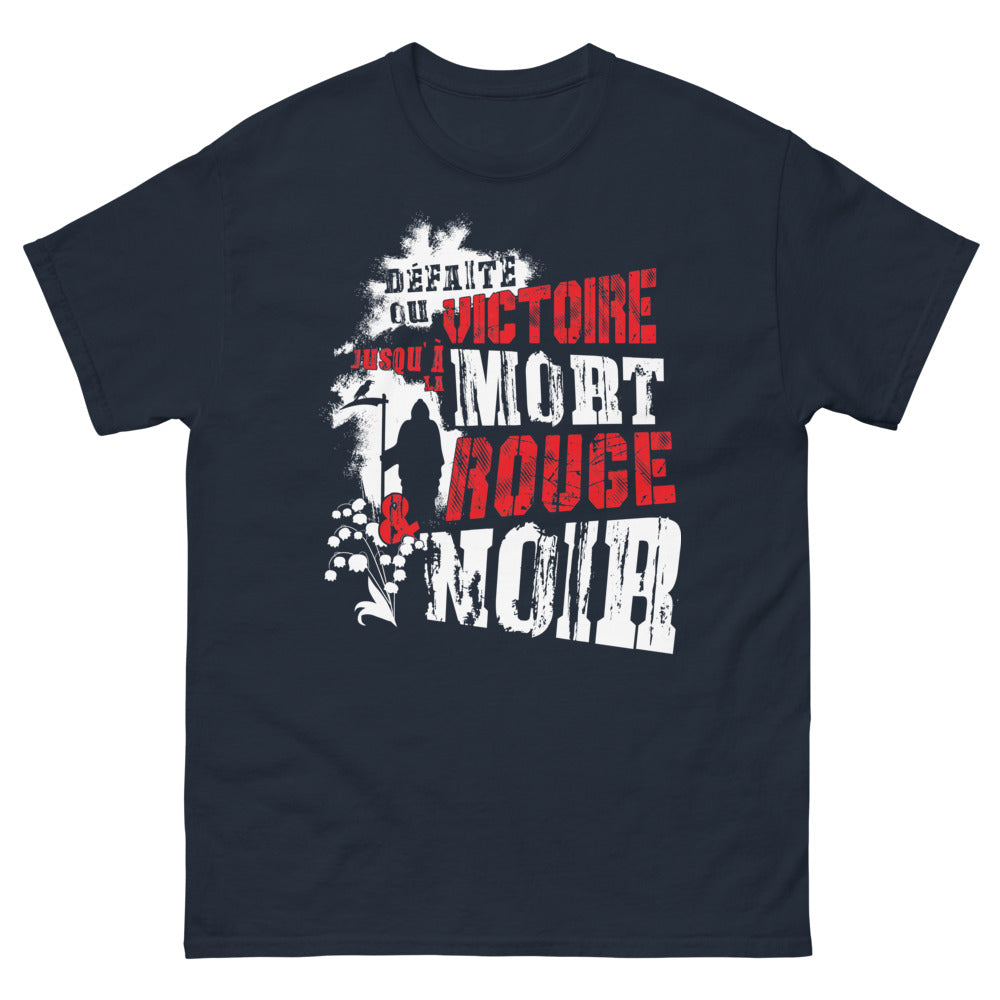 T-shirt Rugby noir dos - Défaite ou Victoire jusqu'à la Mort