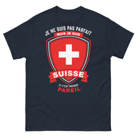 Thumbnail for T-shirt Suisse marine - Je ne suis pas parfait mais je suis Suisse