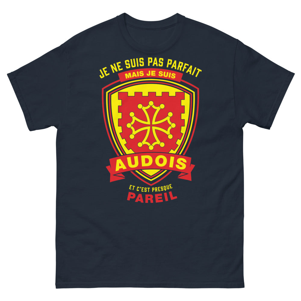 T-shirt Audois marine - Je ne suis pas parfait, presque pareil