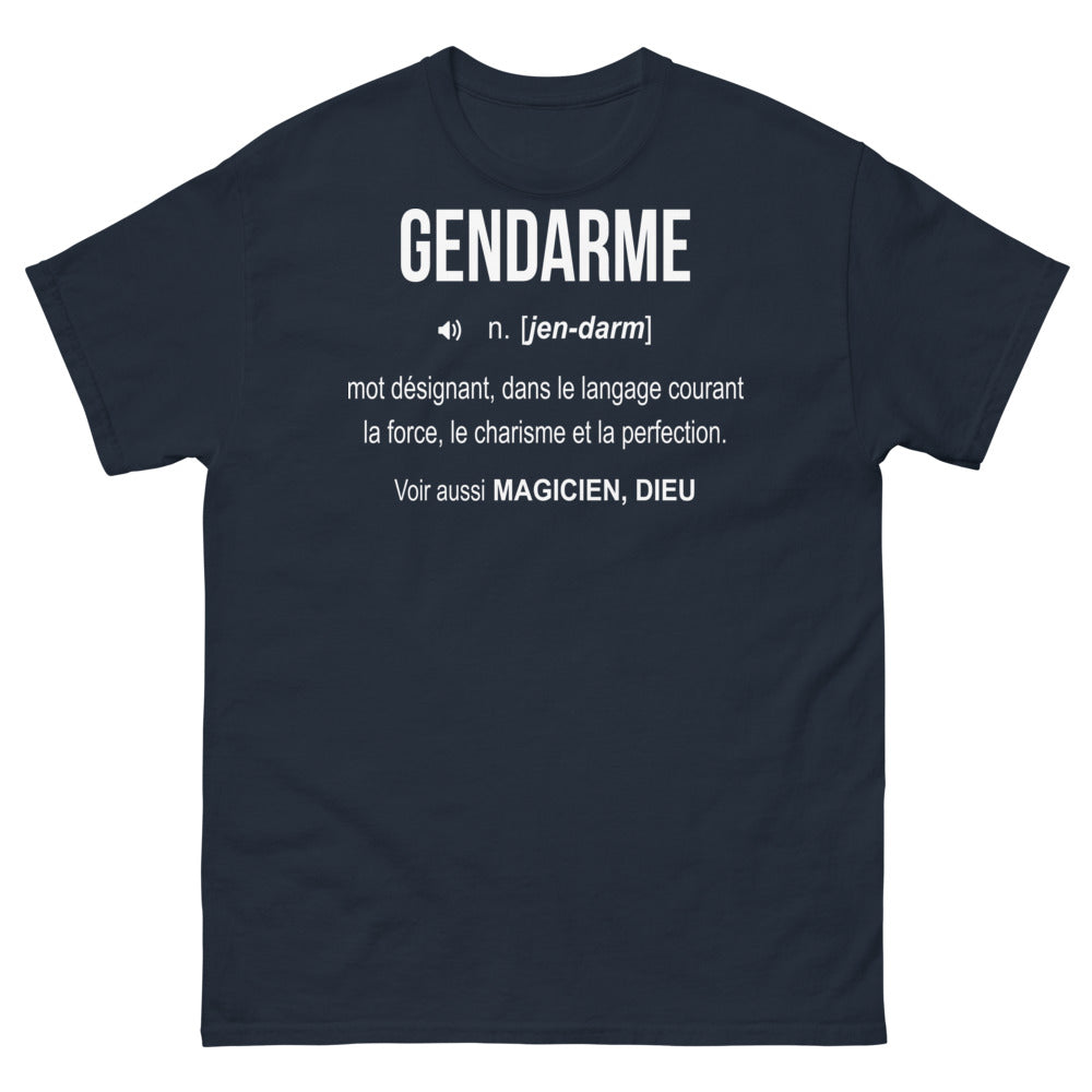 T-shirt Gendarme noir - Force, Charisme & Perfection dos