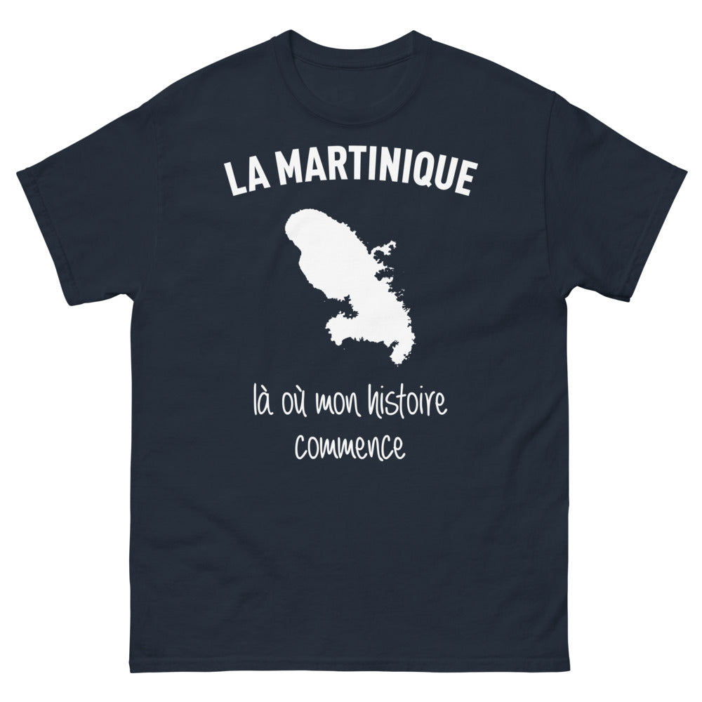 T-shirt Martinique marine - Là où mon Histoire Commence