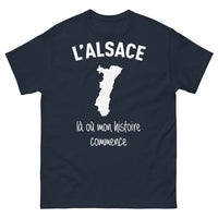 Thumbnail for T-shirt Alsace noir dos - L'Alsace, là où mon histoire commence