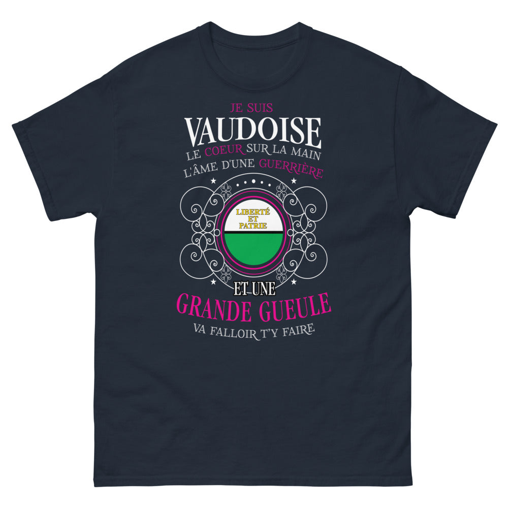 T-shirt Vaudoise marine - Esprit guerrier et humour