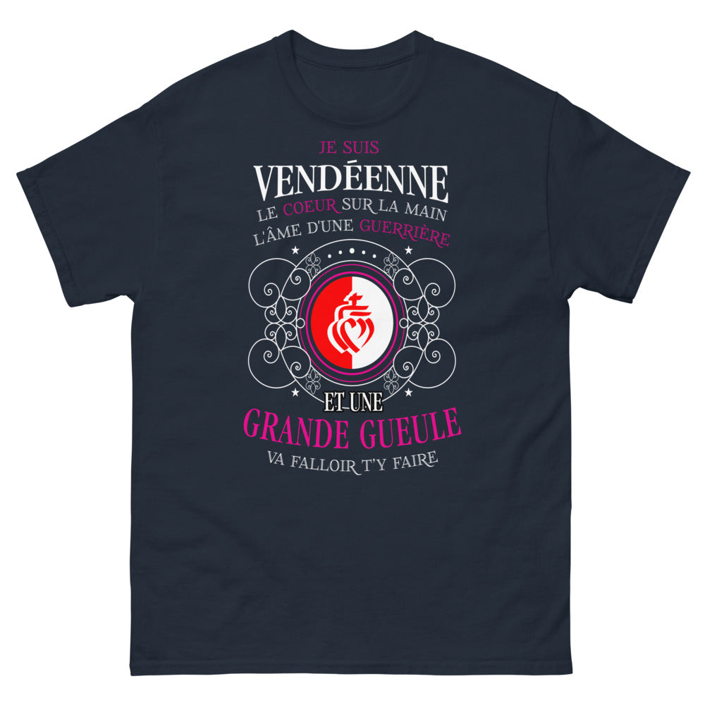 T-shirt Vendée marine - Cœur, âme et tempérament de guerrière