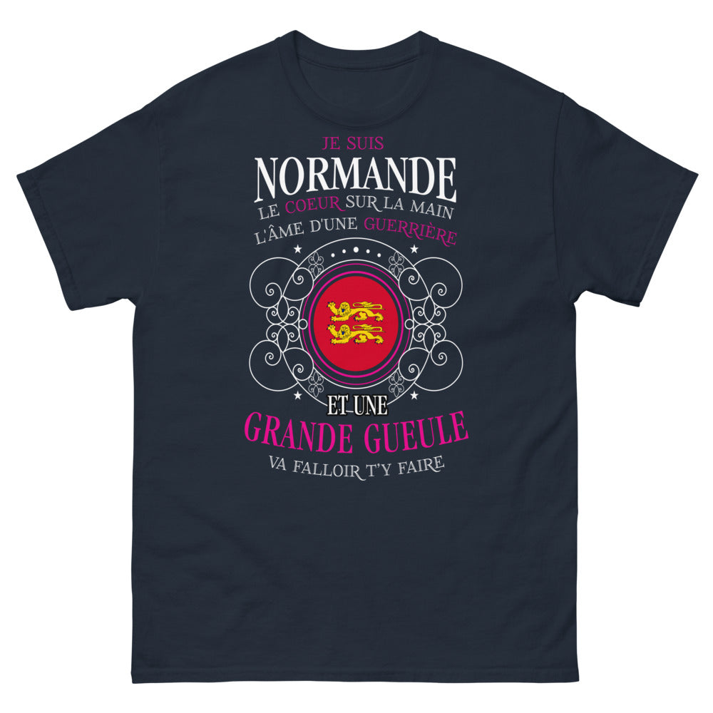 T-shirt Normande marine - Je suis Normande, cœur sur la main