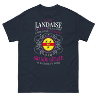 Thumbnail for T-shirt Landaise marine - Je suis Landaise, cœur sur la main