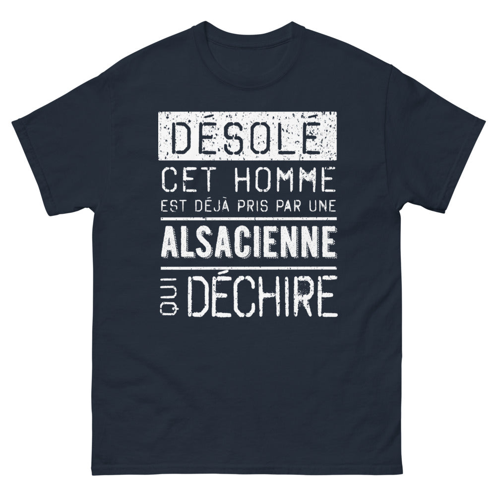 T-shirt Alsace marine - Désolé, cet homme est déjà pris