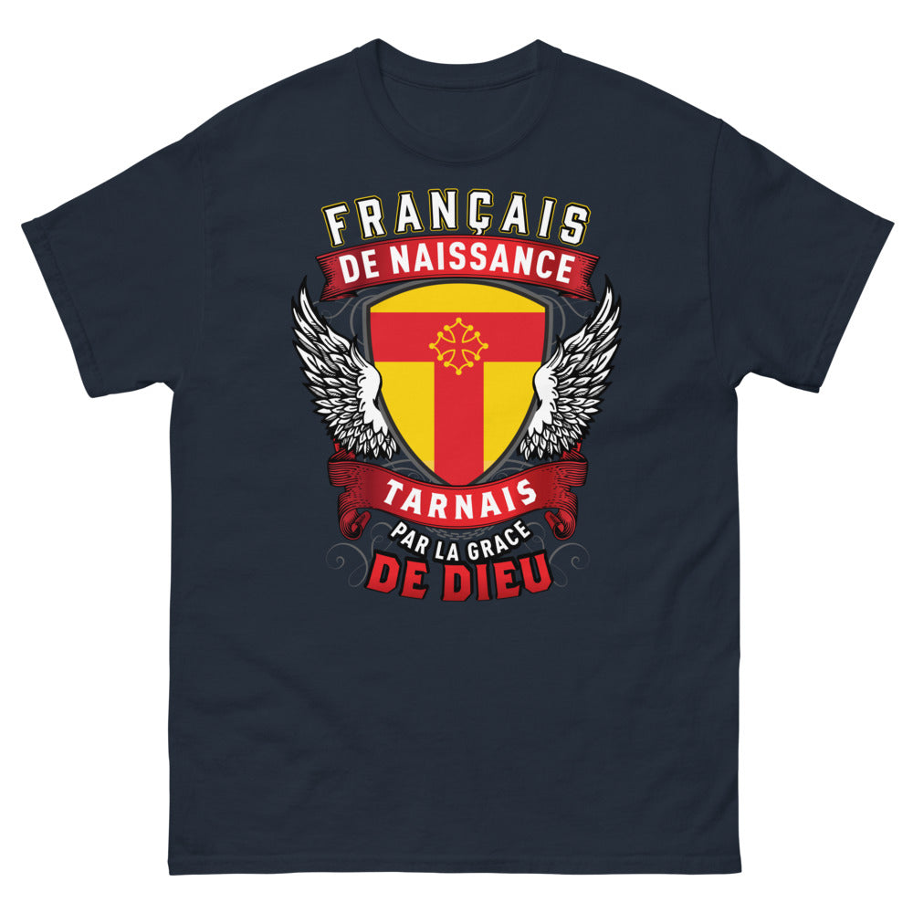 T-shirt Tarn marine - Français de naissance, design humoristique