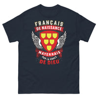 Thumbnail for T-shirt Mayenne marine - Français de Naissance, humour local
