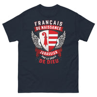 Thumbnail for T-shirt Jurassien bleu marine - Français de Naissance, humour local