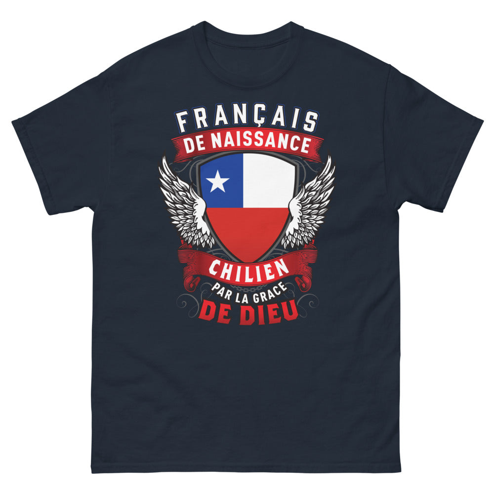 T-shirt Franco-Chilien bleu marine - Célébration des racines
