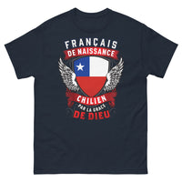 Thumbnail for T-shirt Franco-Chilien bleu marine - Célébration des racines