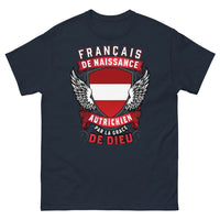 Thumbnail for T-shirt Franco-Autrichien marine - Français de Naissance et Autrichien par la Grâce de Dieu