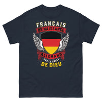 Thumbnail for T-shirt Franco-Allemand marine - Français de Naissance, Allemand par la Grâce de Dieu