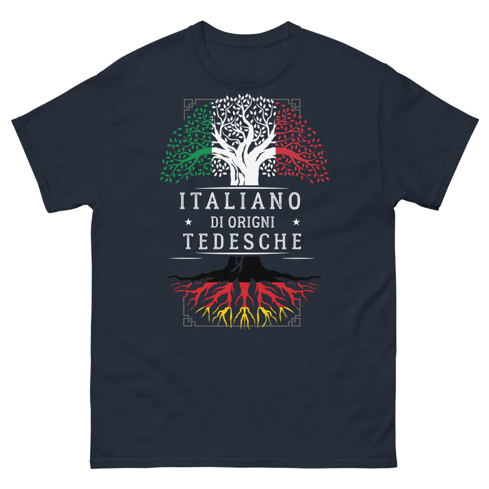 T-Shirt Italia- Germania blu - eredità germano-italiana