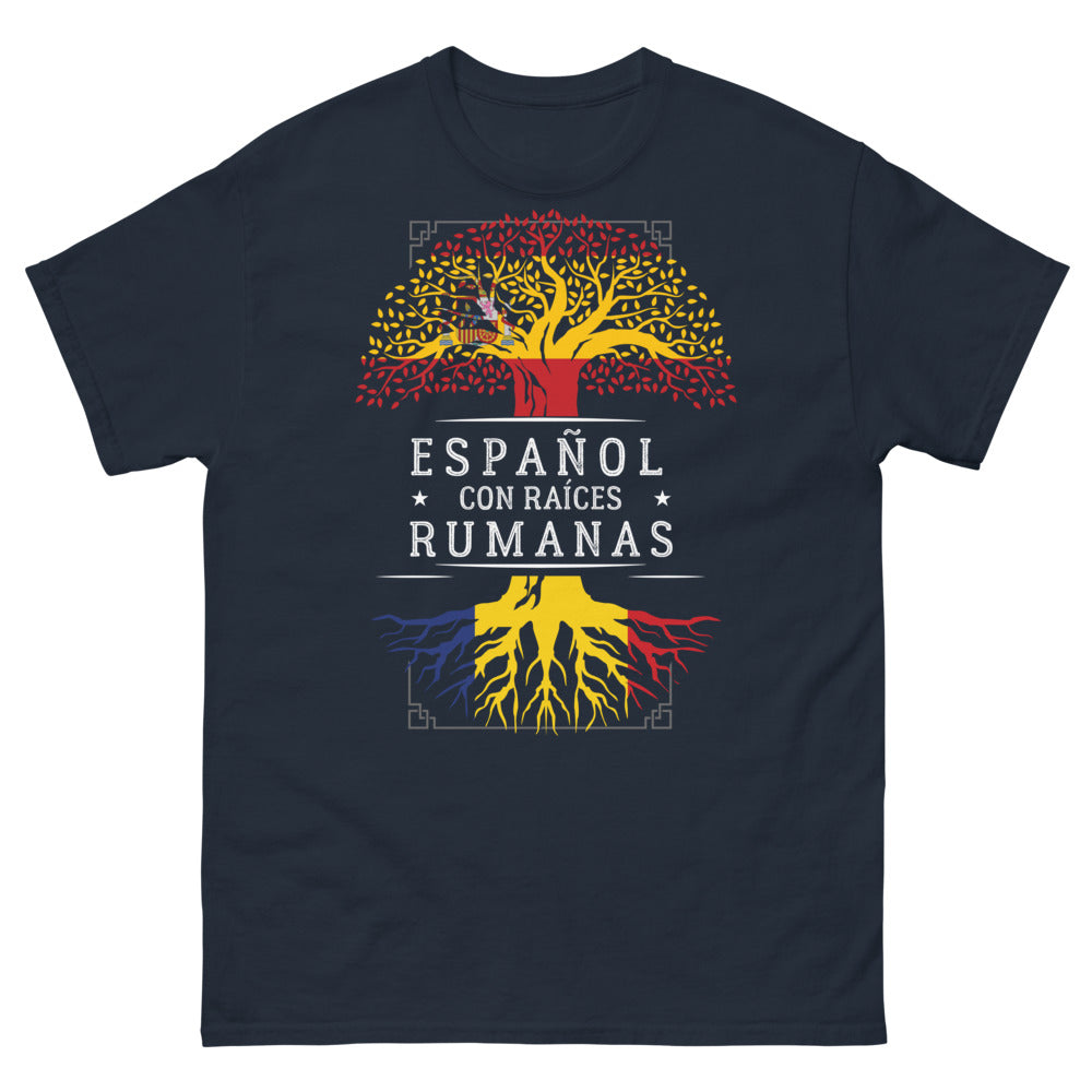 T-shirt Espagne marine - Fierté des racines roumaines