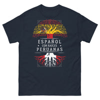 Thumbnail for T-shirt Pérou marine - Espagnol avec racines péruviennes