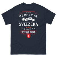 Thumbnail for Maglietta Svizzera blu navy - Je suis parfaite mais je suis suisse