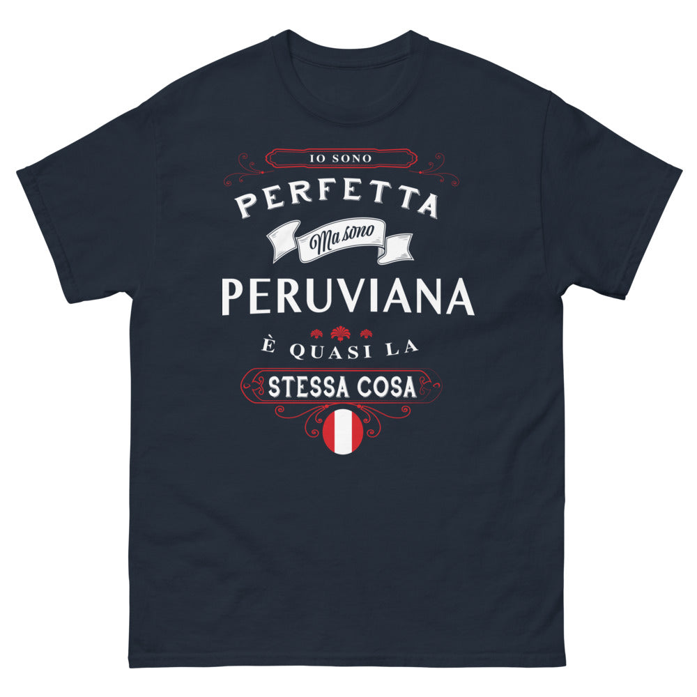 T-Shirt Peruvien navy — Design humoristique sur l'amour du Perou