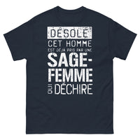 Thumbnail for T-shirt sage-femme Marine - Désolé cet homme est déjà pris par une sage-femme qui déchire