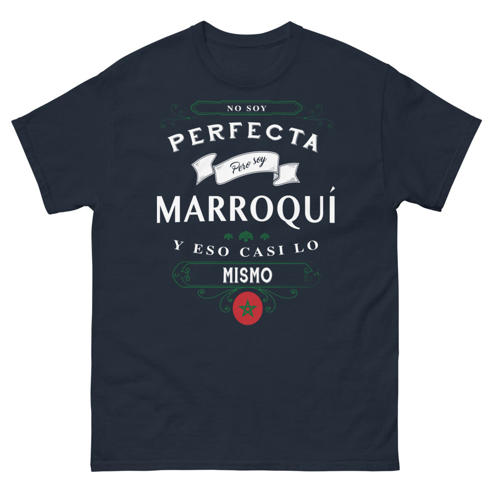 T-shirt Maroc bleu marine - No soy perfecta, pero soy marroquí
