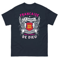 Thumbnail for T-shirt Normandie bleu marine - Française de naissance, Normande