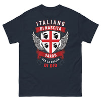 Thumbnail for T-Shirt Sardegna blu - Italiano di Nascita, Sardo per Grazia di Dio