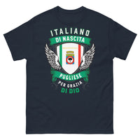 Thumbnail for T-Shirt Puglia blu - Italiano di Nascita, Pugliese per Grazia di Dio