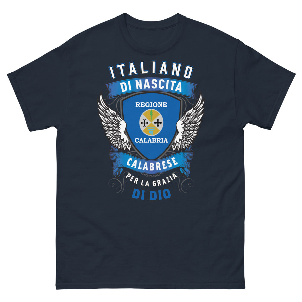 T-Shirt Calabria blu scuro - Italiano di Nascita Calabrese