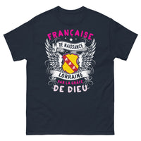 Thumbnail for T-shirt Lorraine marine - Française de Naissance, grâce de Dieu