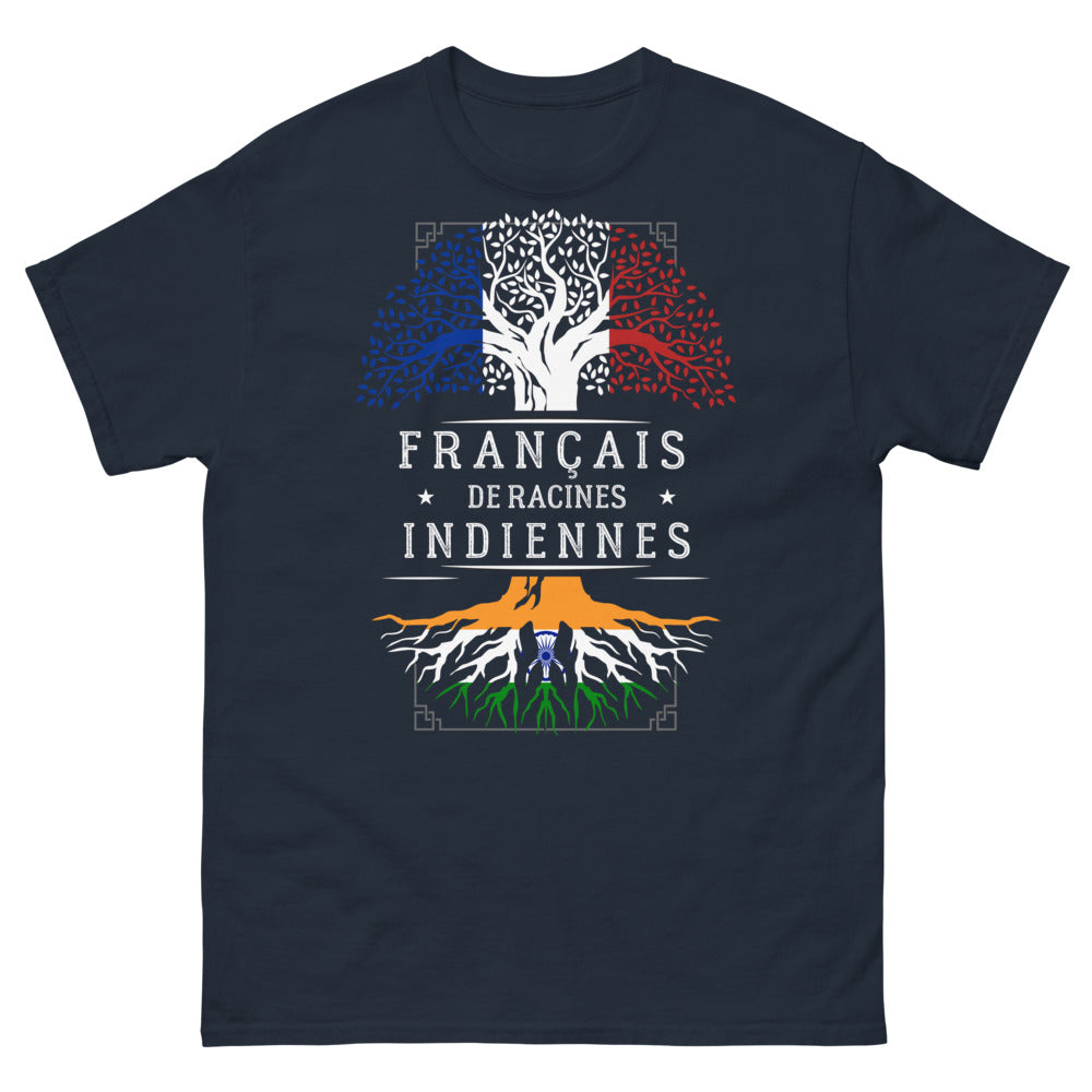 T-shirt Français de Racines Indiennes marine - Français de Racines Indiennes