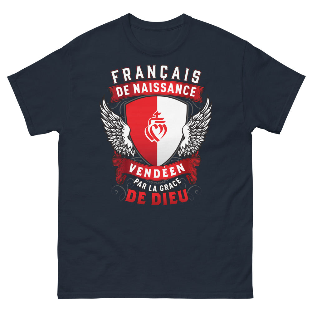 T-shirt Vendée marine - Né vendéen par la grâce de Dieu