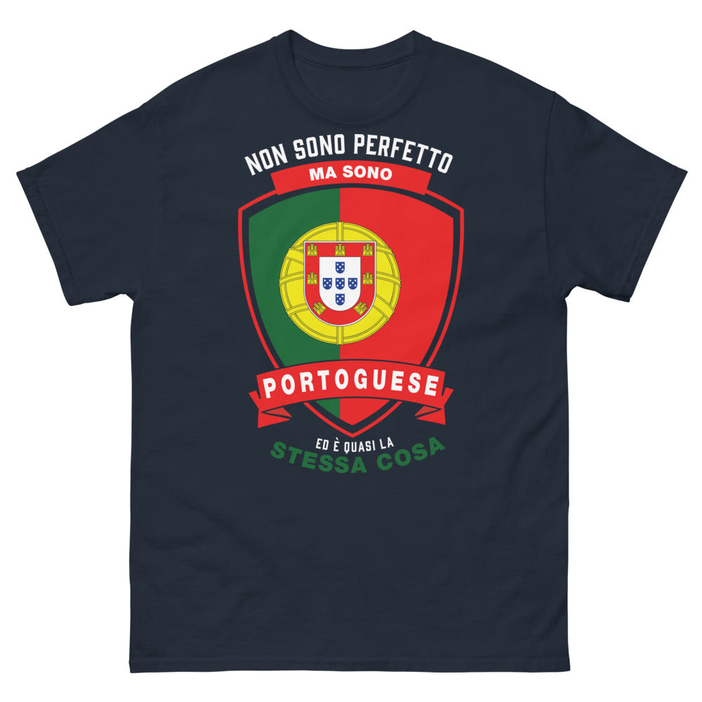 T-shirt Portogallo blu marino - Non sono perfetto, sono portoghese