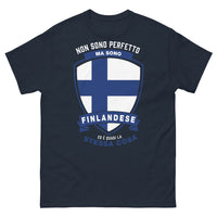 Thumbnail for T-shirt Finlande bleu marine - Non sono perfetto ma sono finlandese