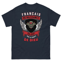 Thumbnail for T-shirt France bleu marine - Français de Naissance, Soldat par la Grâce de Dieu