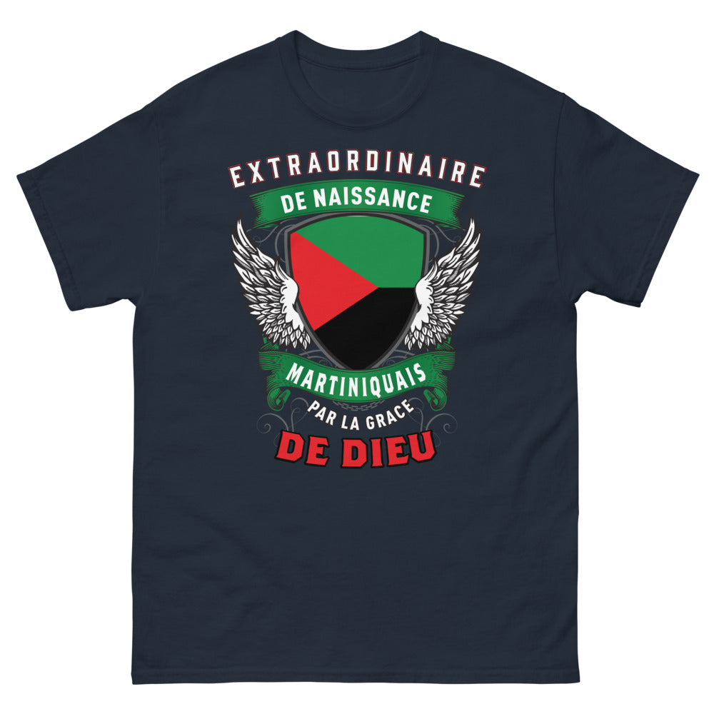 T-shirt Martiniquais bleu marine - Extraordinaire de naissance