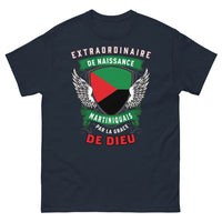 Thumbnail for T-shirt Martiniquais bleu marine - Extraordinaire de naissance