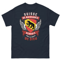 Thumbnail for T-shirt Berne bleu marine - Bernois de Naissance, grâce de Dieu