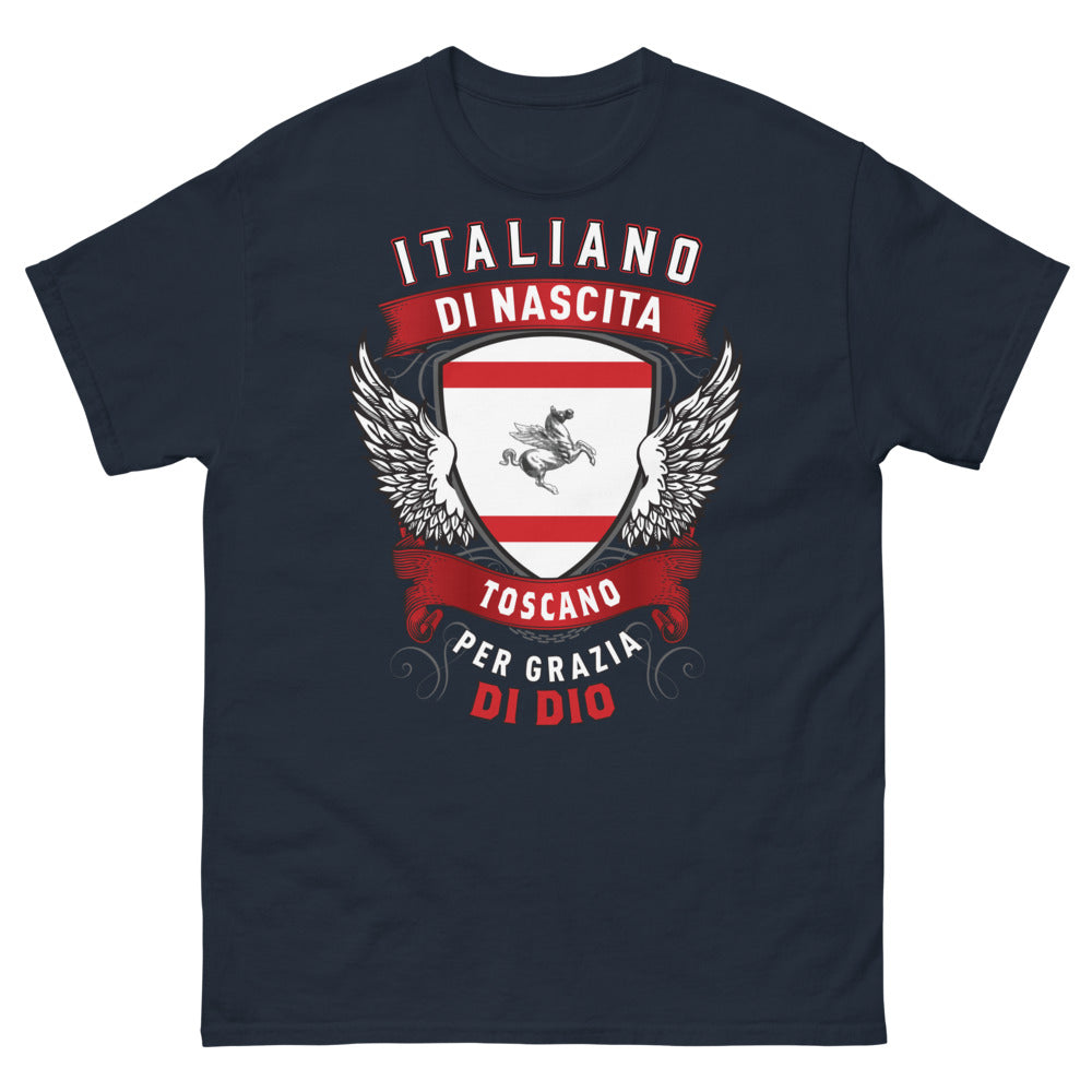 T-shirt Toscane marine - Italiano di Nascita, Toscano per Grazia di Dio