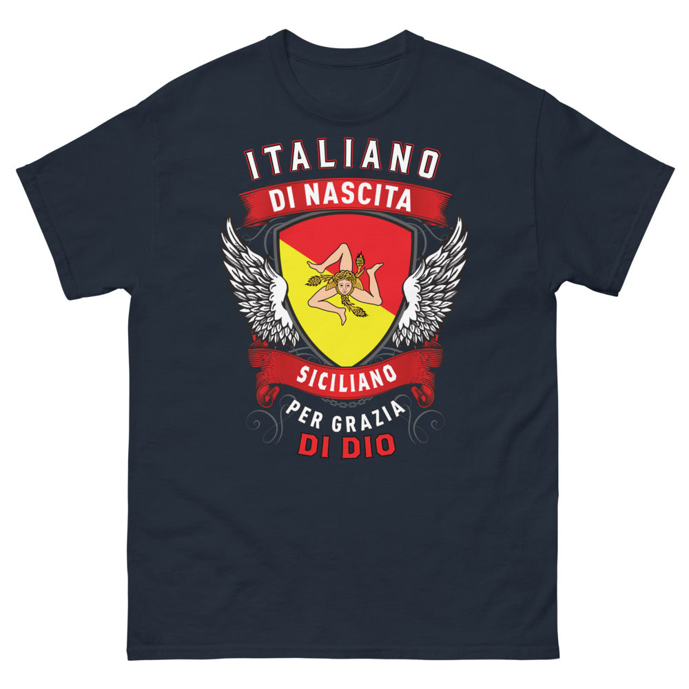 T-Shirt Sicilia marina - Italiano di nascita, siciliano per grazia di Dio