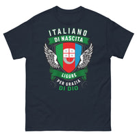 Thumbnail for T-Shirt Liguria blu - Italiano di nascita, ligure per grazia di Dio