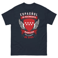 Thumbnail for T-shirt Madrid bleu marine - Madrileño de Nacimiento, por la Gracia de Dios