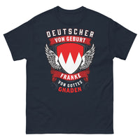 Thumbnail for T-shirt Franken marine - Deutscher von Geburt, Franke von Gottesgnaden