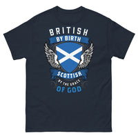 Thumbnail for T-shirt UK & Écosse marine - British by Birth, Scottish by Grace