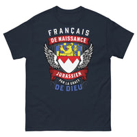 Thumbnail for T-shirt Jurassien bleu marine - Français de naissance, jurassien par la grâce de Dieu
