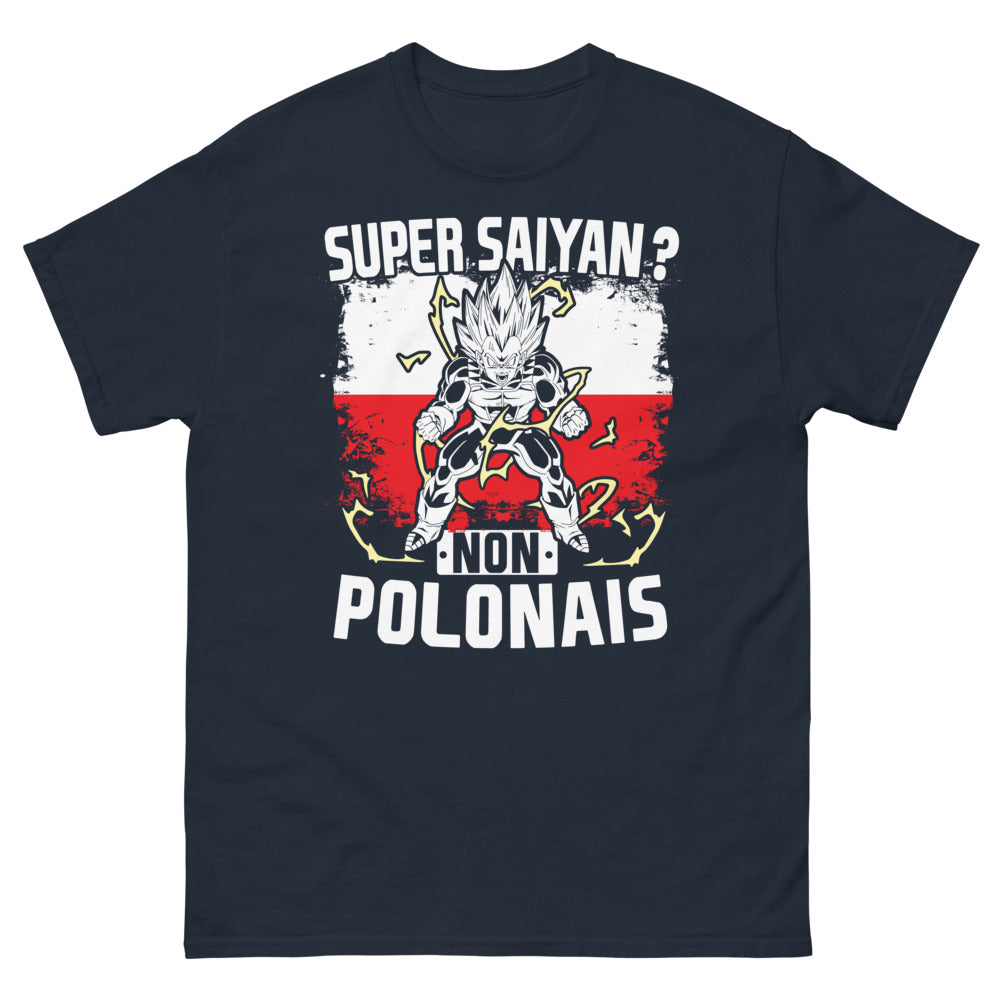 T-shirt Pologne bleu marine - Super Sayen, fierté polonaise