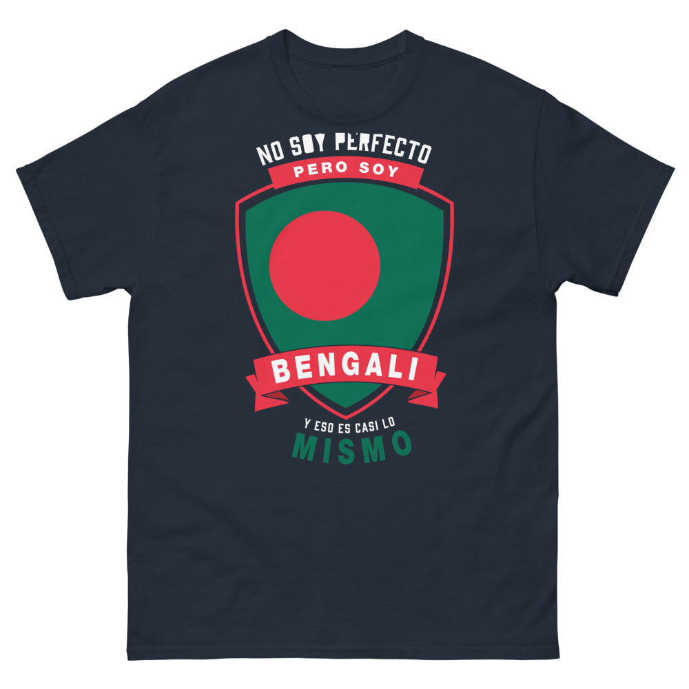 T-shirt bengalí bleu marine - No soy perfecto pero soy bengalí