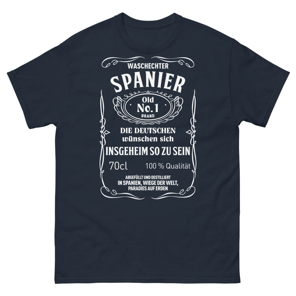 T-shirt Espagne bleu marine - für echte Spanier, paradis sur terre